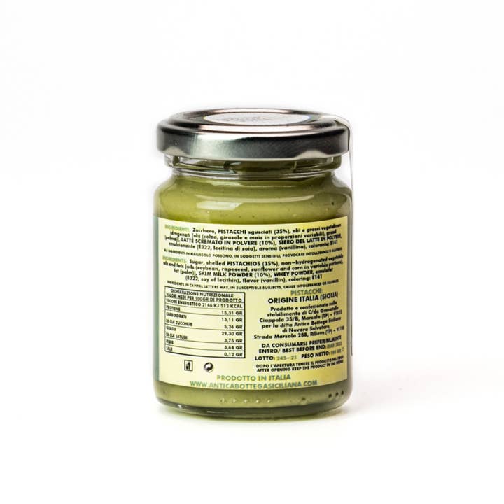 Antica Bottega Siciliana - Wholesale Nut Butter - Sicilian Pistachio Spreadable Sweet Cream - 100g