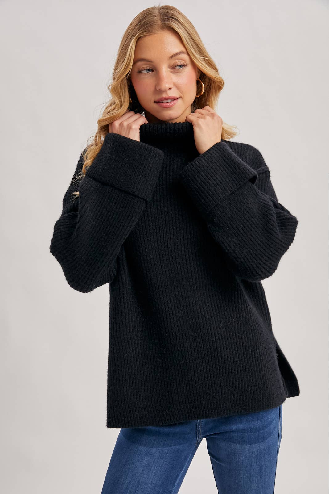 Bluivy - Wholesale Knit Sweater - Women's - FUNNEL NECK OVERSIZED PULLOVER8