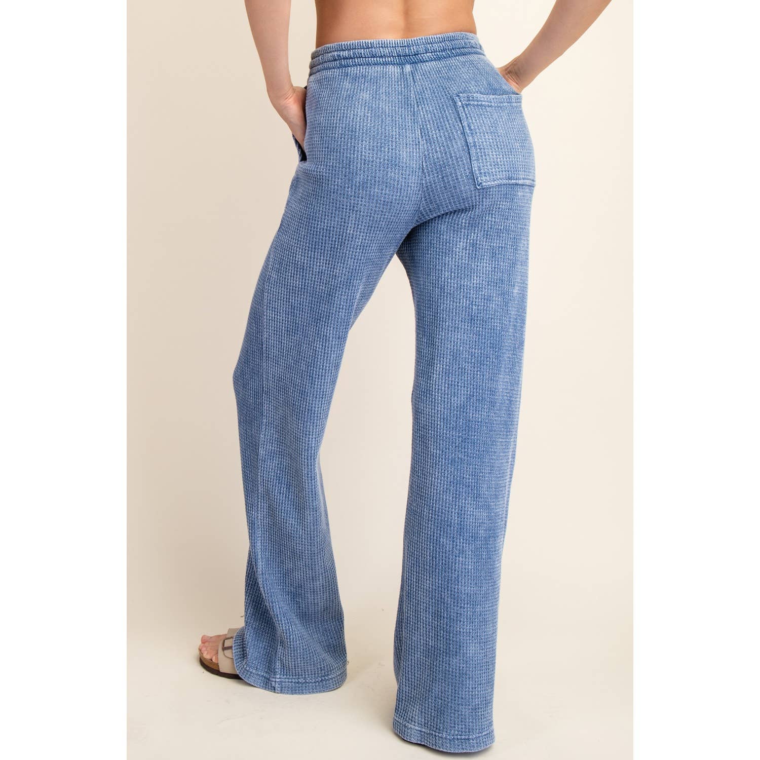 Rae Mode - Wholesale Athletic Pants - Women's - MINERAL WASHED WAFFLE STRAIGHT SWEATPANTS7