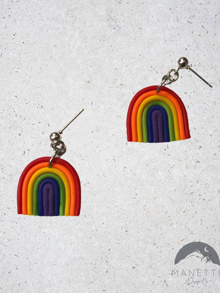Pride Rainbow Earrings | Pride Earrings | Rainbow Earrings | LGBT Pride Earrings for wholesale by Manette Design Co