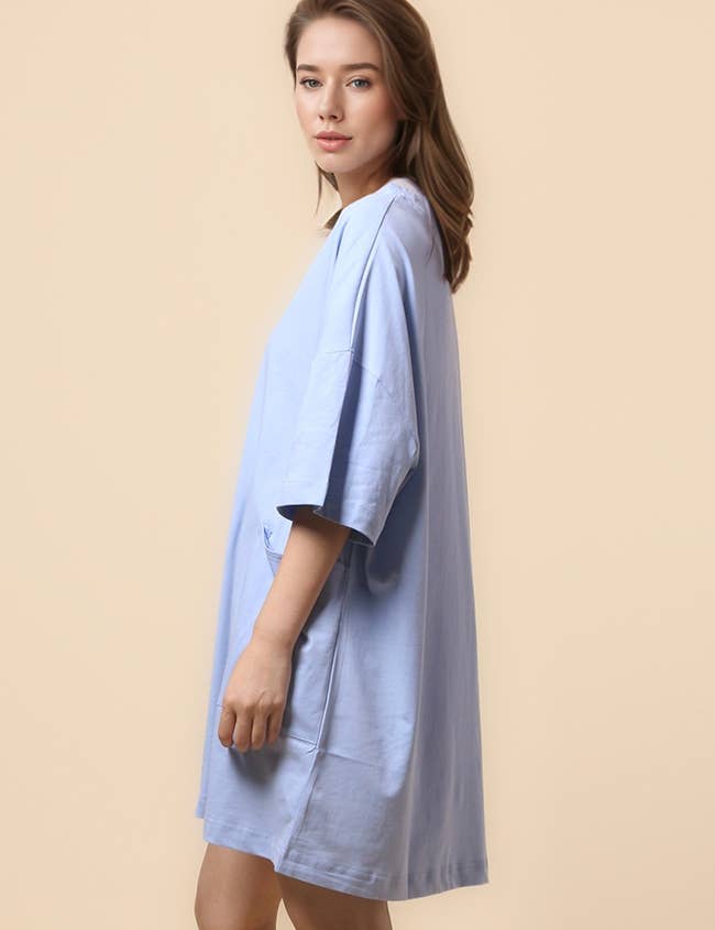 Sweetkama - Wholesale Dress - Women's - Ladies Soild Color Tee Mini Dress SKD46821