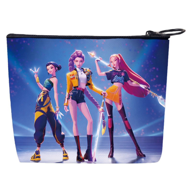 Auraquise - Vente Porte-monnaie – enfant - Nouveau porte-monnaie imprimé mini porte-monnaie petit portefeuille portable porte-clés & porte-cartes d'anime Chasseurs de Démons K-Pop3