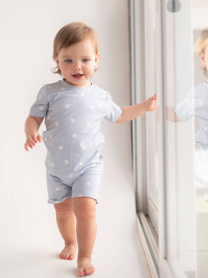 Conjunto de dos piezas de bambú con tortugas marinas cortas for wholesale by Lilulila