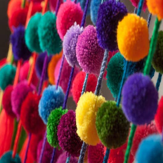 Bright Rainbow Pom Pom Garland Kit – Craftship
