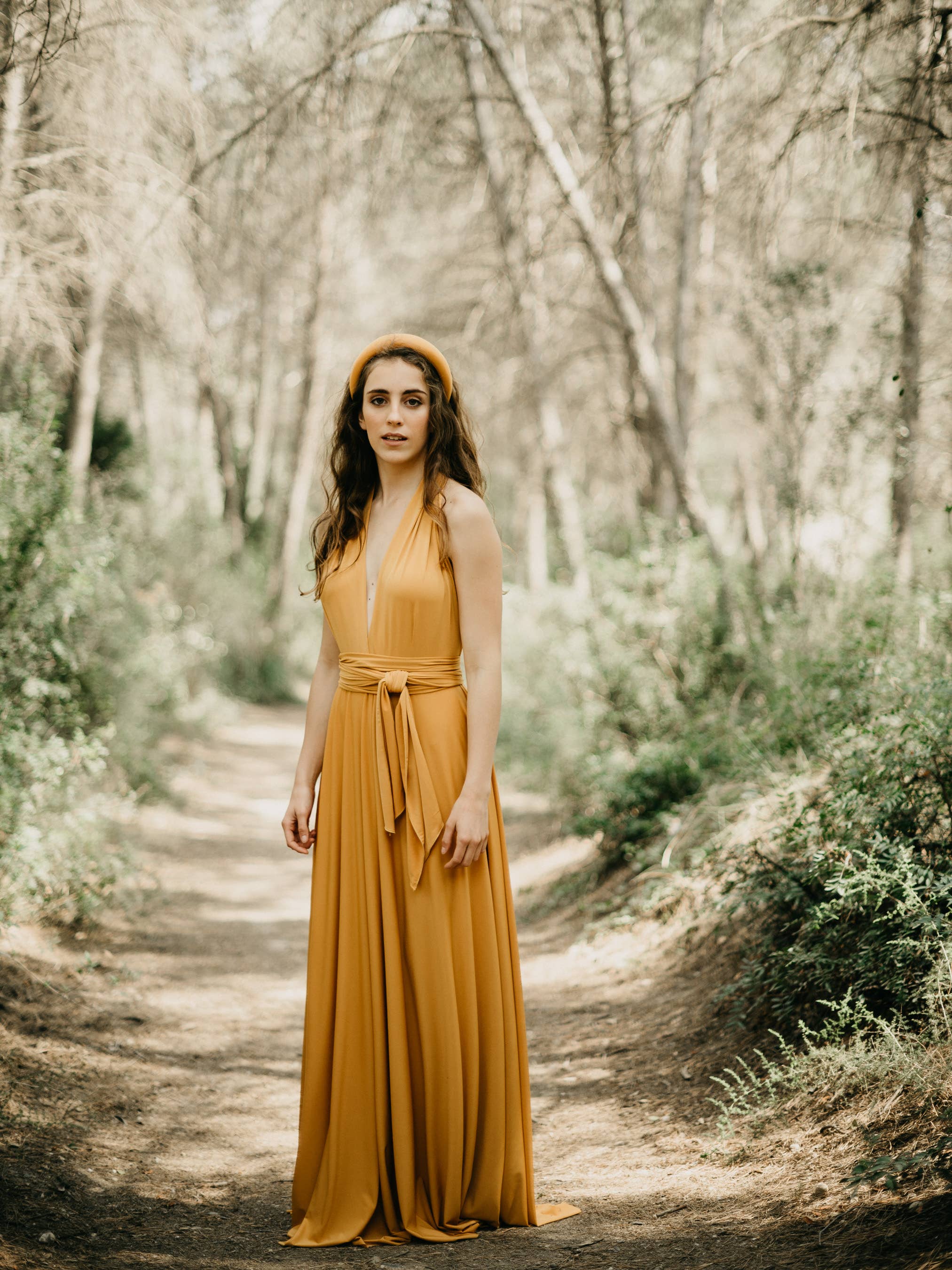 CEYLAN BCN – Engroshandel Kjole - Dame – Maxi-kjole i sennepsfarve5