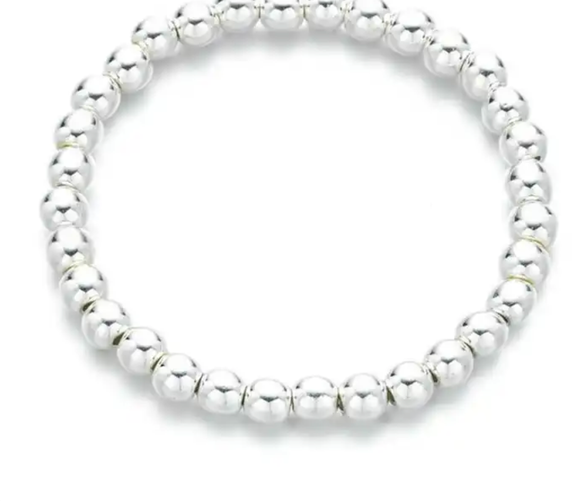 HoopLa - Vente Bracelet de perles - Bracelet à perles en argent - Le bracelet empilable en acier PV2