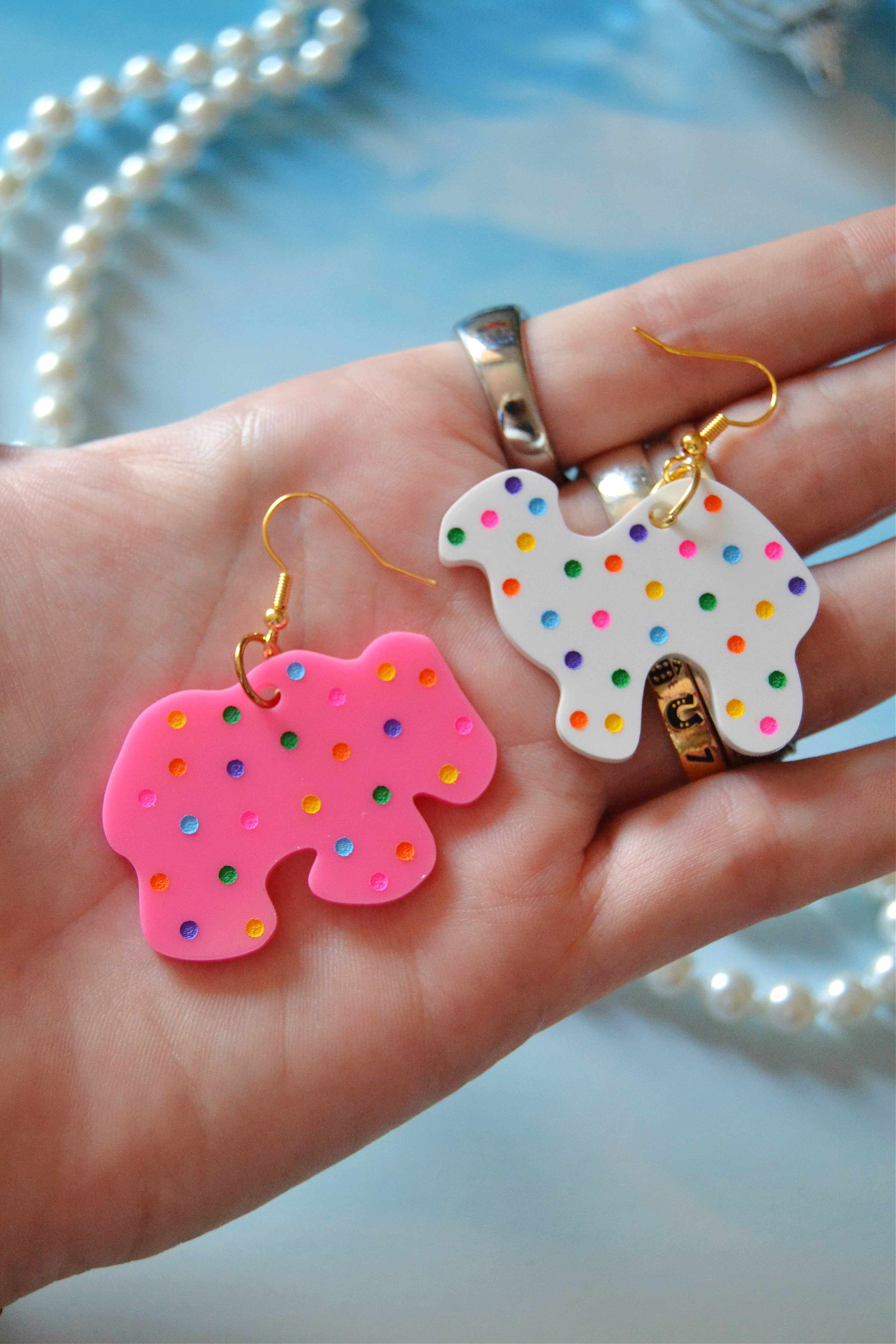 Rebel Disco Designs - Wholesale Dangle Earrings - Acrylic Circus Animal Cookies Nostalgic Statement Earrings1