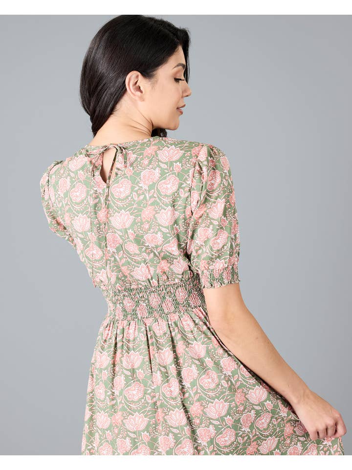 Green Pink Combo Violet Dress for wholesale on Faire