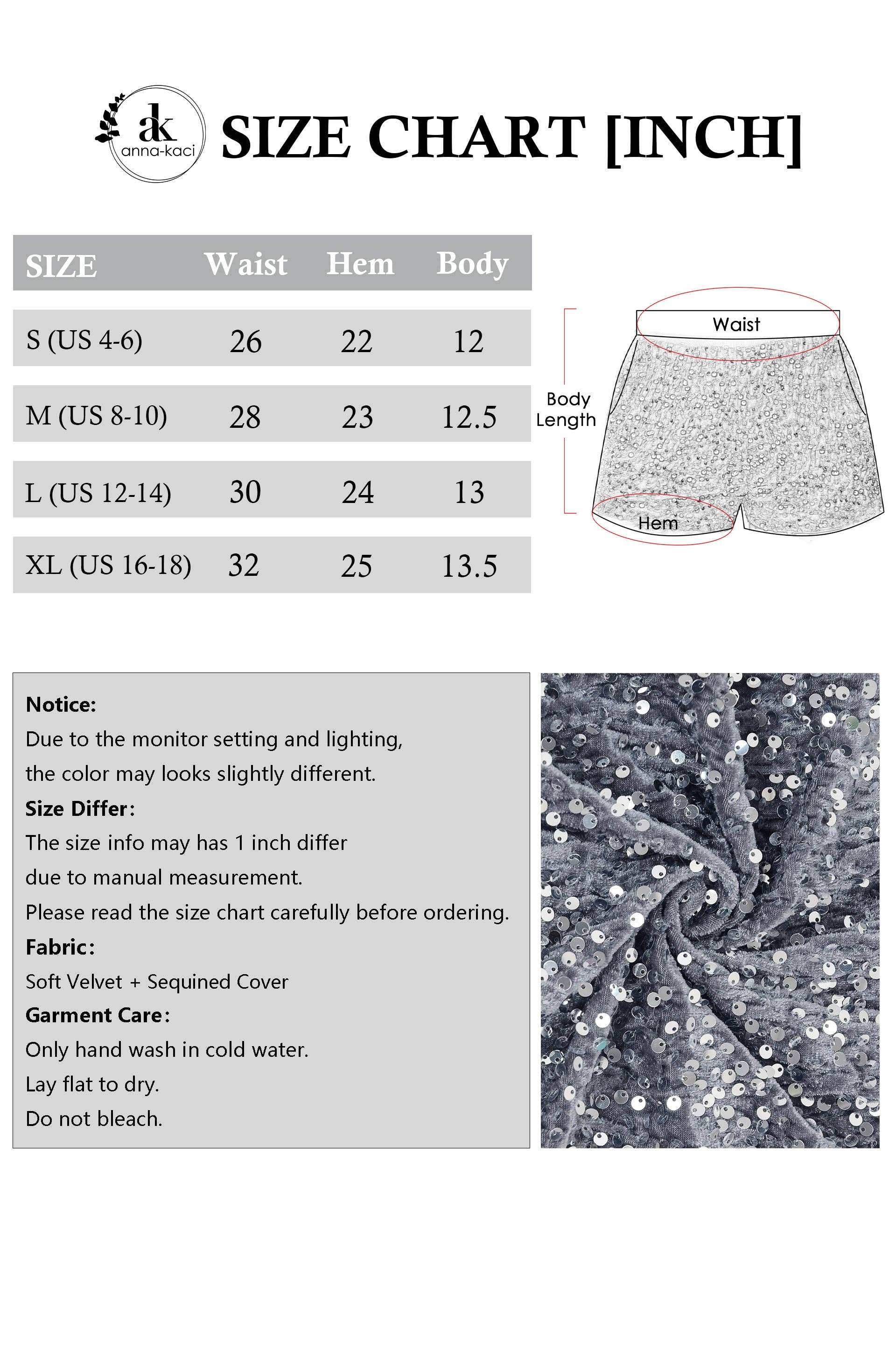 Anna Kaci Wholesale - Wholesale Shorts - Women's - Sparkly Sequin Shorts Elastic Waist with Pockets29