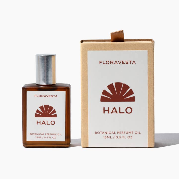 Halo Natural Perfume Oil Rollerball / Amber / Bergamot for wholesale by Flora Vesta
