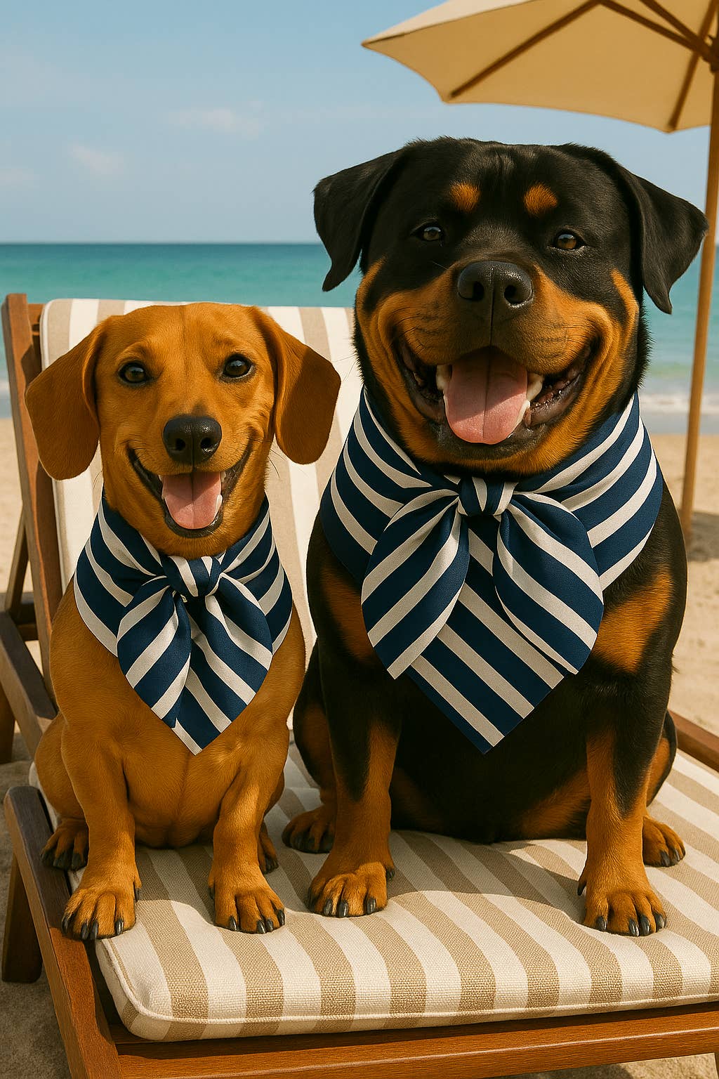 Colette et Gastón pet brand - Wholesale Pet Bandana - Dog - Dog Bandana Marine Blue Breton Stripes