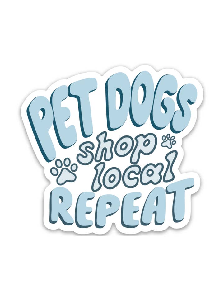 Kæledyrshunde Butik Lokal Gentag™ Klistermærke for engroshandel hos Modern Companion