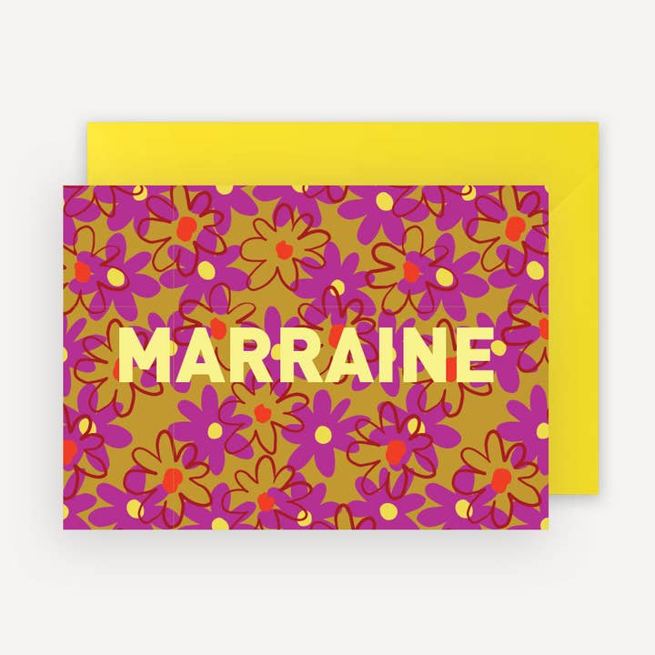 Yellow Godmother Card for wholesale by Mariisoré