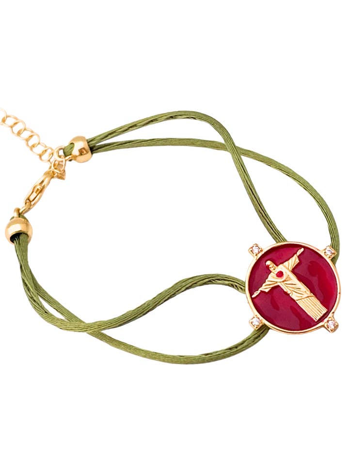 Corcovado Rød Snorarmbånd for engroshandel hos THAIS BERNARDES GIOIELLI