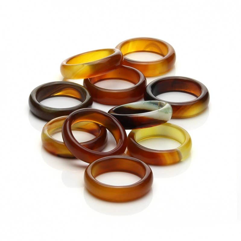 UniArt - Vente Solitaire - Bague sculptée en agate miracle1