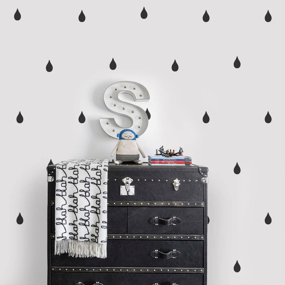 Simple Shapes - Vente Autocollant mural - Autocollant mural gouttes de pluie0