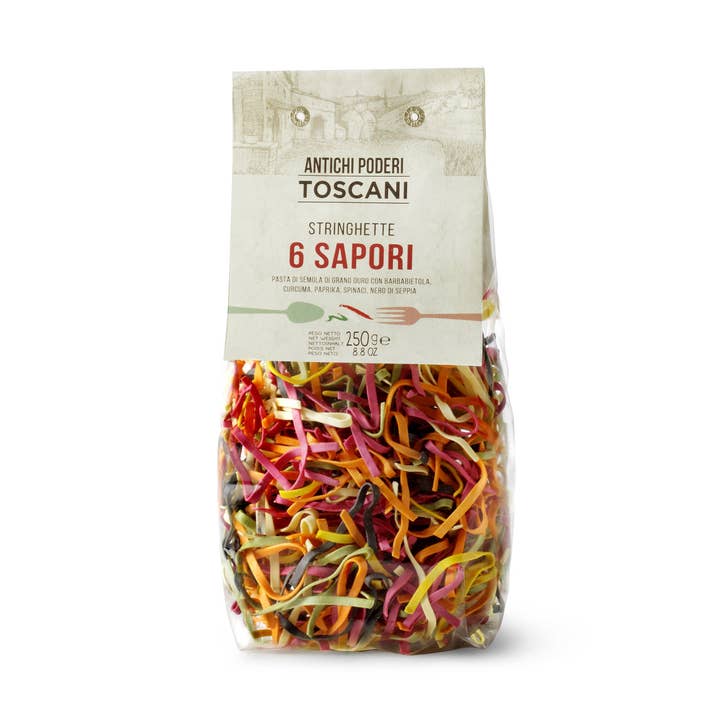 Antichi Poderi Toscani 6 Flavors Stringhette Pasta 8.8oz/250g for wholesale by Enjoy Better Coffee & Tea