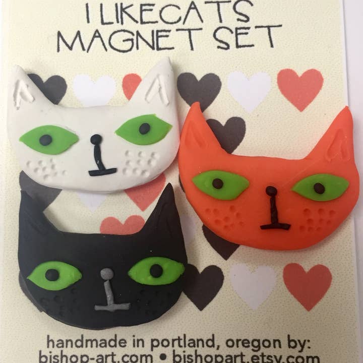 bishopart – Íman por atacado – Conjunto de ímã I Like Cats3