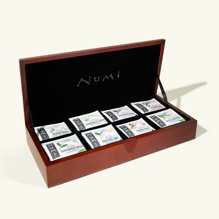 Coffret de présentation de thé pour la vente par Numi Tea