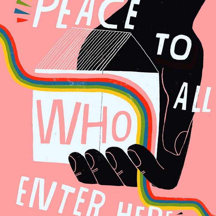 Lisa Congdon Art & Illustration - Wholesale Art Print - Art Print - Peace To All Who Enter Here0