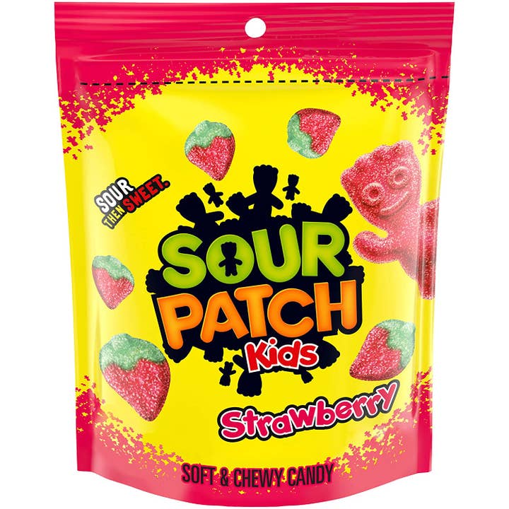 Grandpa Joe's Candy Shop - Wholesale Gummy - Sour Patch Kids Strawberries, 12oz, 12ct Case