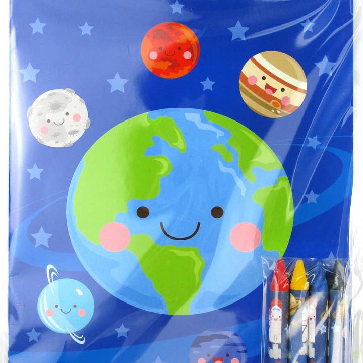 Tiny Mills - Venta al por mayor Libro para colorear y cuaderno de actividades - Niños y bebés - Libros para colorear en el espacio exterior con lápices de colores6