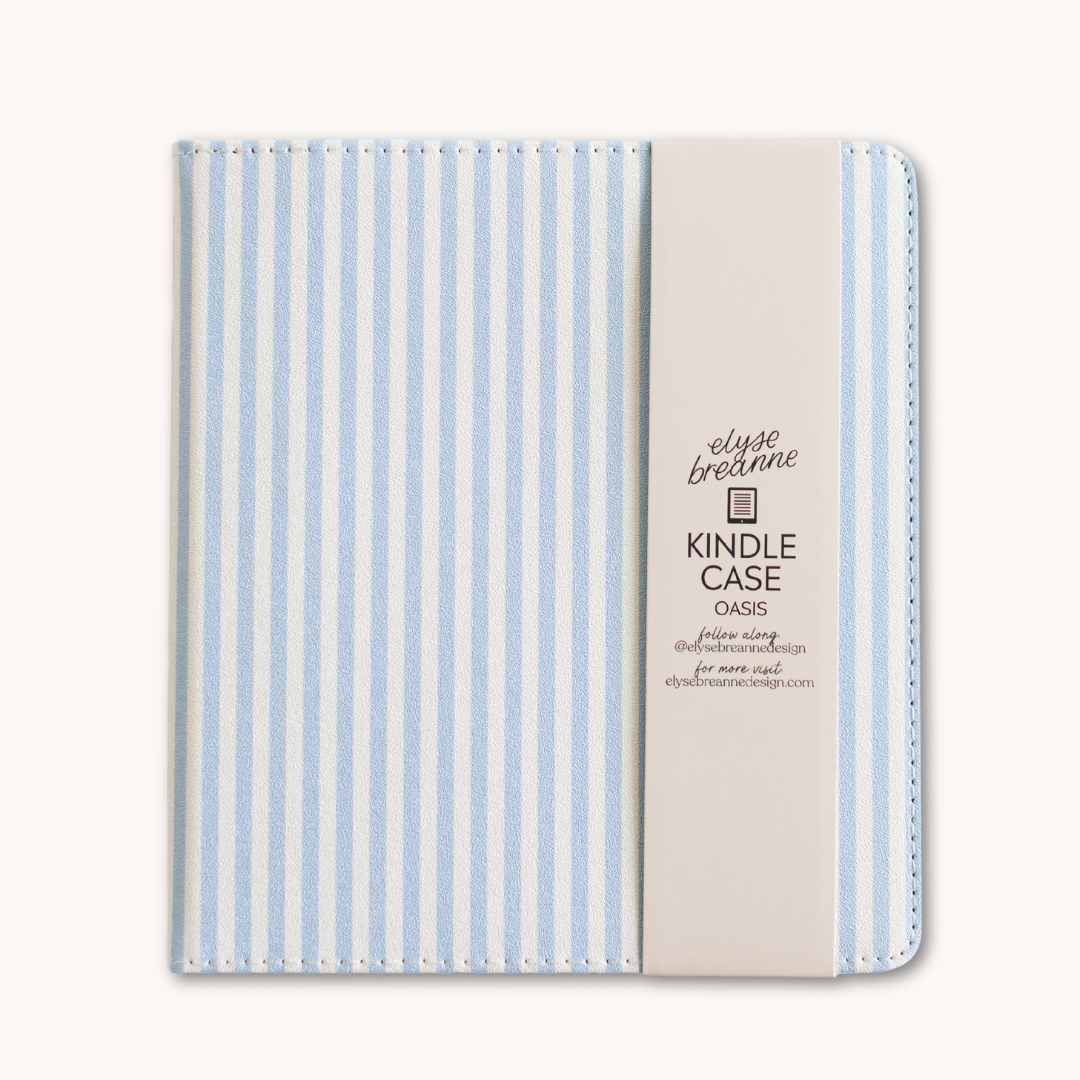 Elyse Breanne Design - Wholesale Laptop/Tablet Case - Unisex - Blue Stripes Kindle Case | Bookish & Reading1