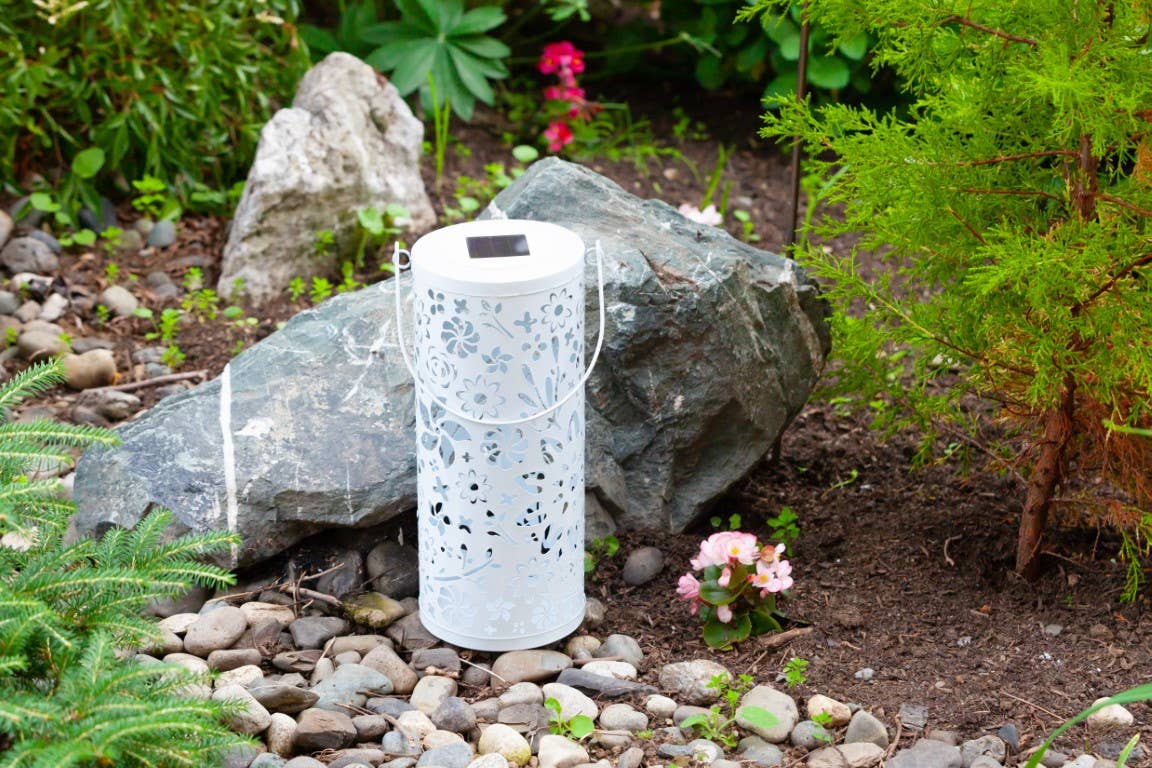 Allsop Home & Garden - Wholesale Outdoor/Lawn Light - Metal Bloom 12" Outdoor Solar Lantern - White17