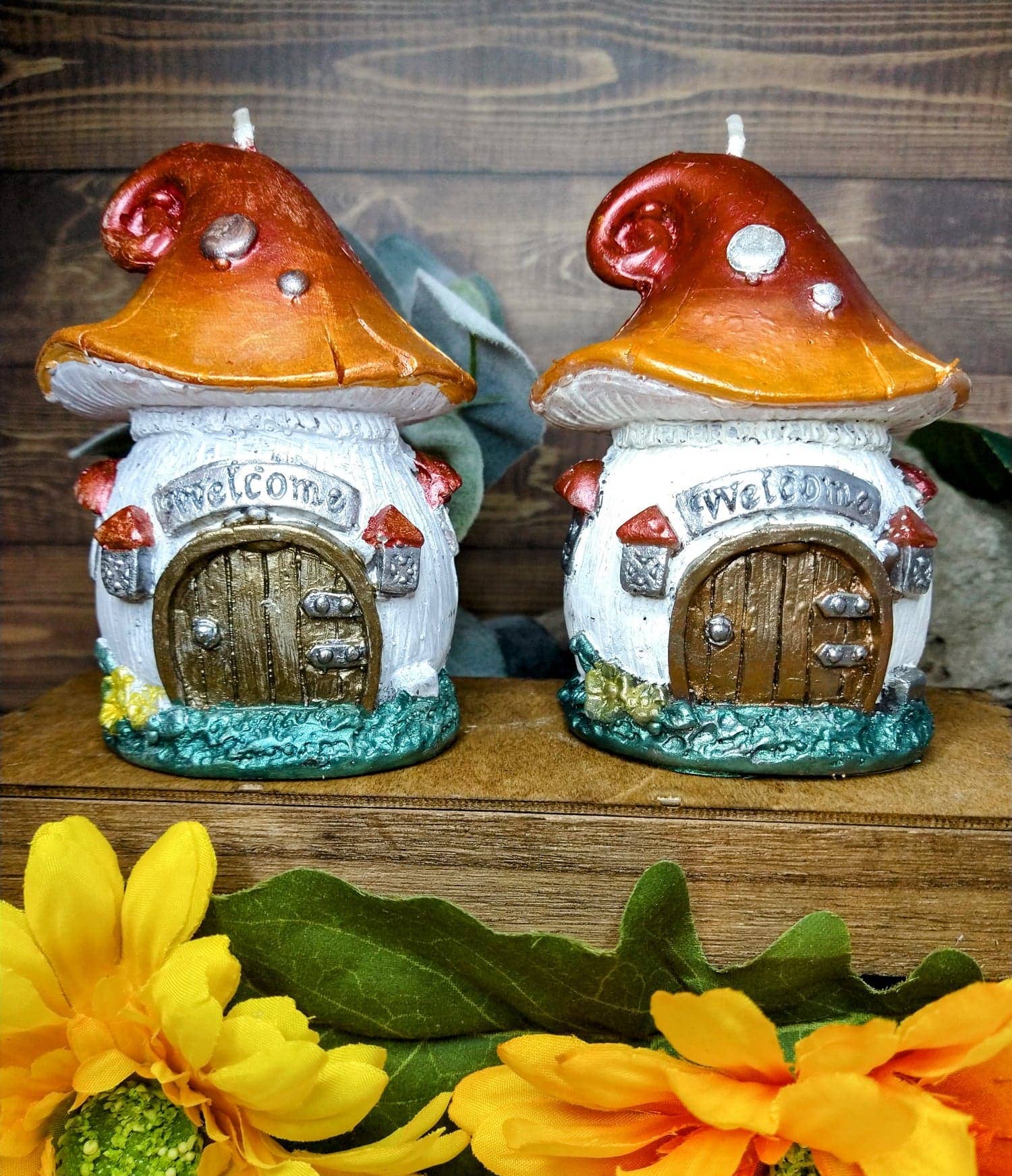 Muddy River Conjure - Wholesale Grappige kaars - Paddestoel Fairy House Pillar1