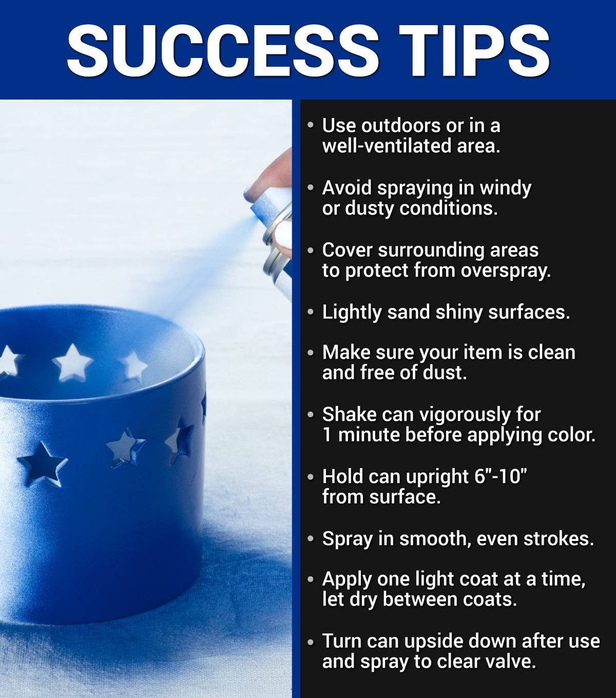 Ilovetocreate - Wholesale Paint Set - COLORSHOT Gloss Spray Paint Hello Handsome (Royal Blue) 10 oz.6