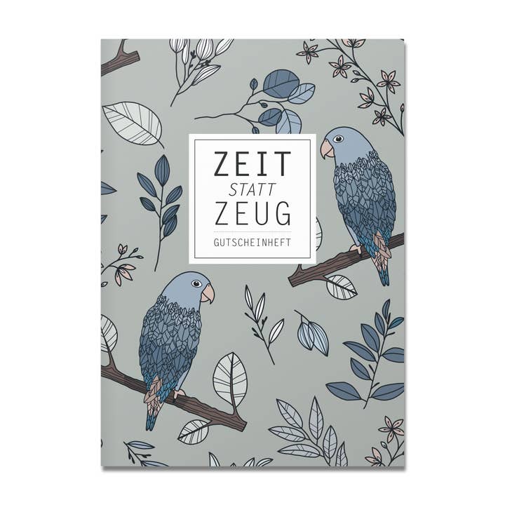 Rotberta - Wholesale Journal/Diary - voucher booklet Time Instead of Stuff, Parrot1