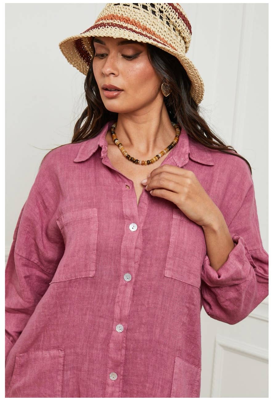 LÉA & LUC - Wholesale Dress - Women's - Long Dresses in 100% Linen REF. 114923