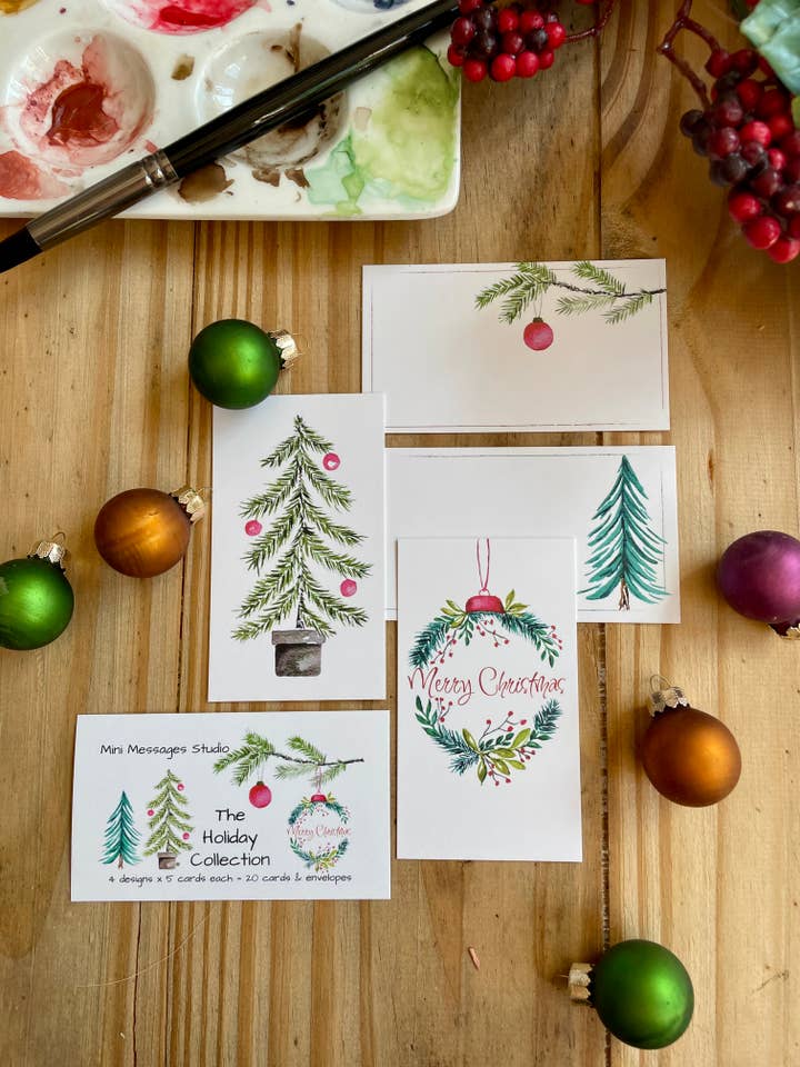Holiday Collection Combo Mini Messages Set - 20 Cards for wholesale by Mini Messages Studio