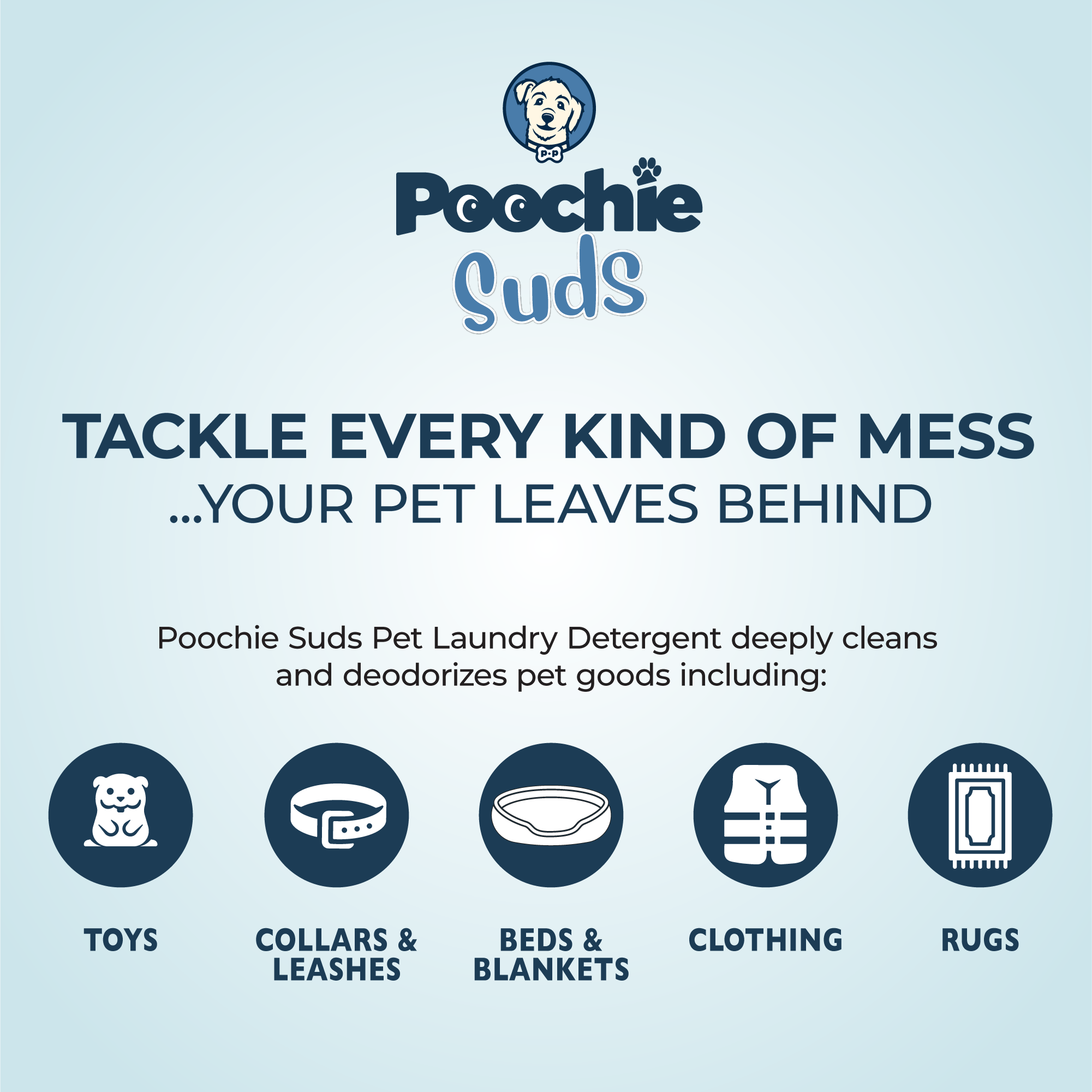 Poochie-Pets - Wholesale Pet Cleaning Supplies - Poochie Suds Pet Goods Laundry Detergent, Made in USA, 16oz3