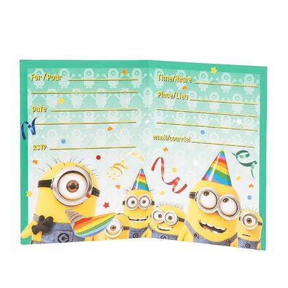 Party Expo, LLC – wholesale Invitations – Despicable Me Minions Invitations (8ct)