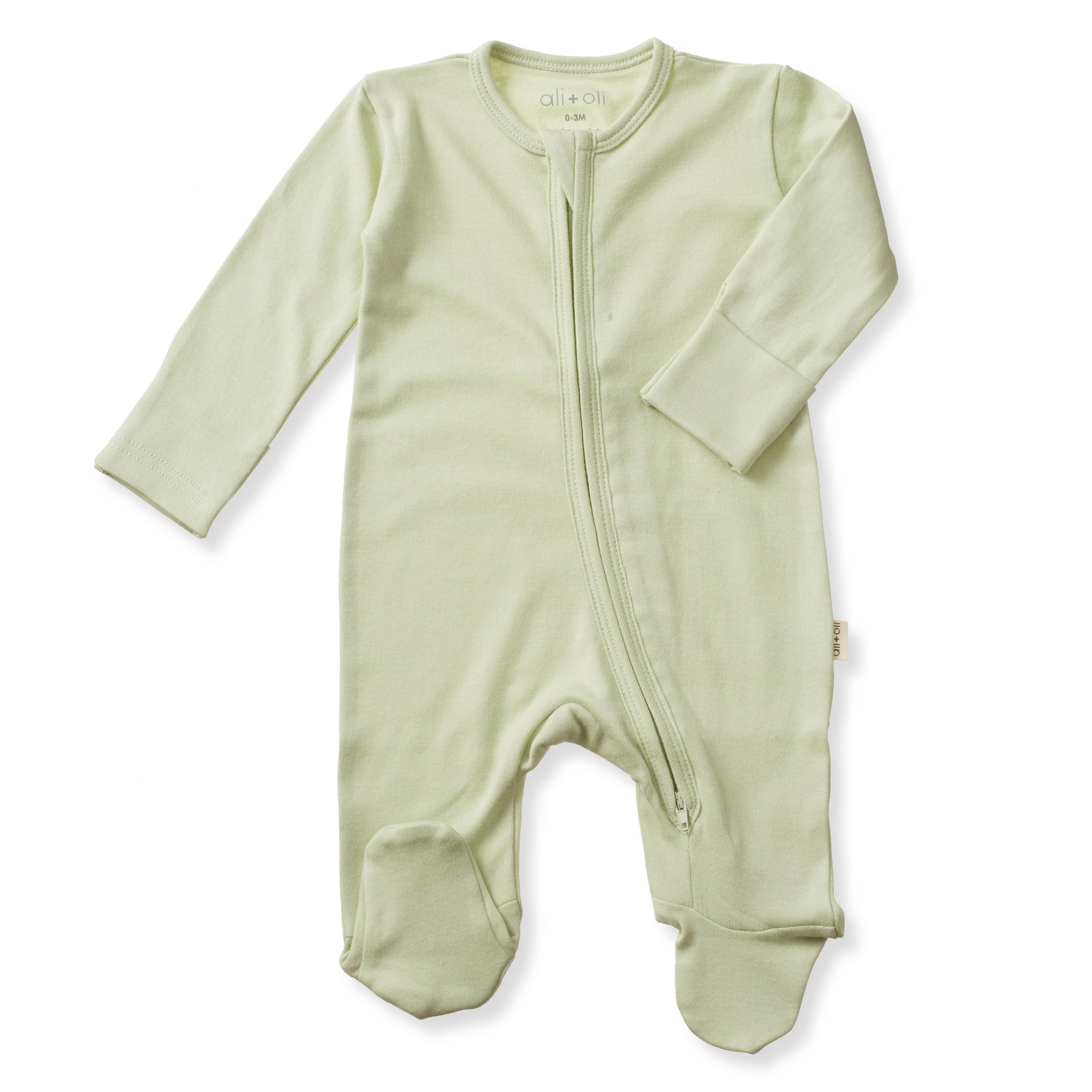 Ali+Oli - Wholesale Clothing Set - Baby - Baby Footie 2-Way Zipper – Organic Cotton Lounge Wear8