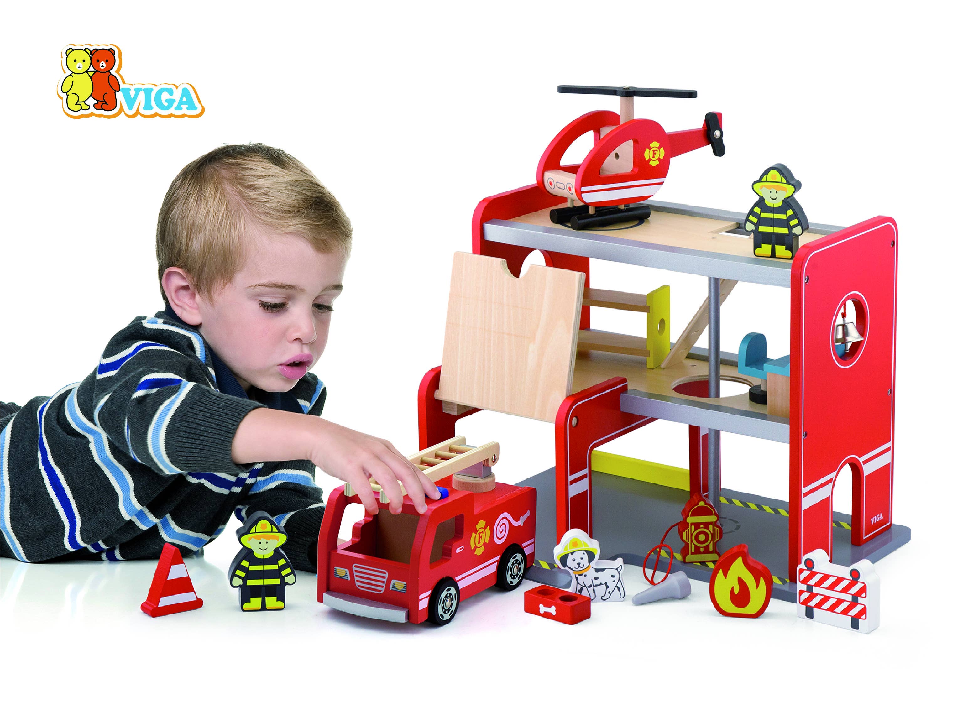 Trade Toys Limited - Wholesale Toy Set - Kids - Viga Fire Station with Accessories4