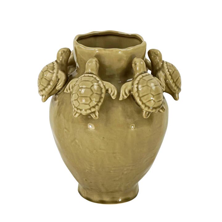 Vase M. Tortues, GrĂšs taupe, 25 x 25 x 29 cm pour la vente par WERNS
