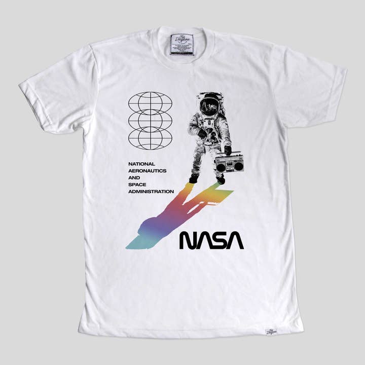 Kid Dangerous - Wholesale Screen Printed T-Shirt - Unisex - NASA Astro Shadow T-Shirt Unisex Space Graphic Tee