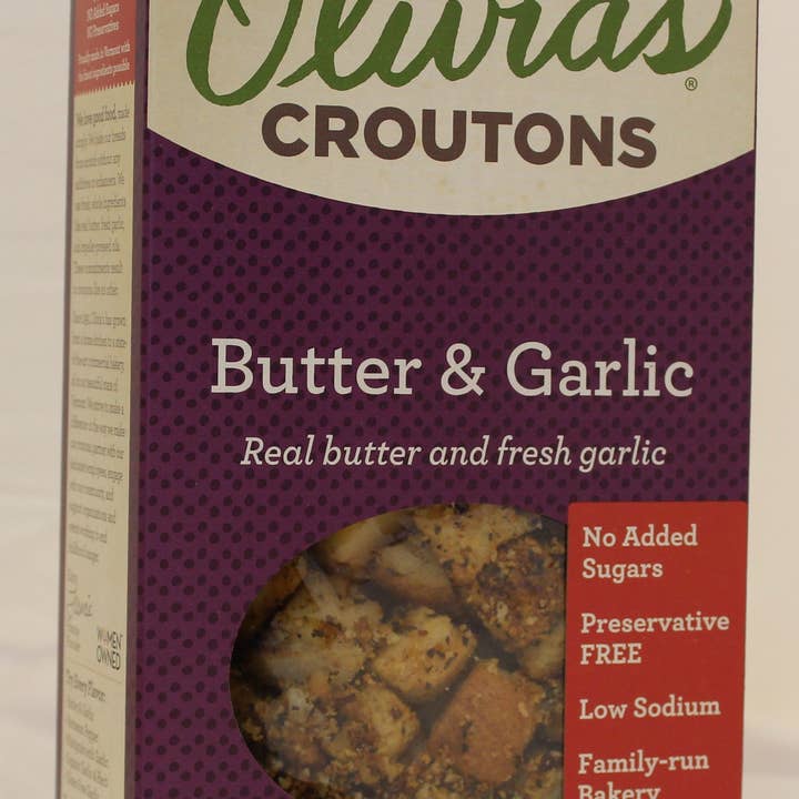 Olivia's Crouton Co., Inc. - Wholesale Bread Mix - Olivia's Butter & Garlic Croutons 6 pack case