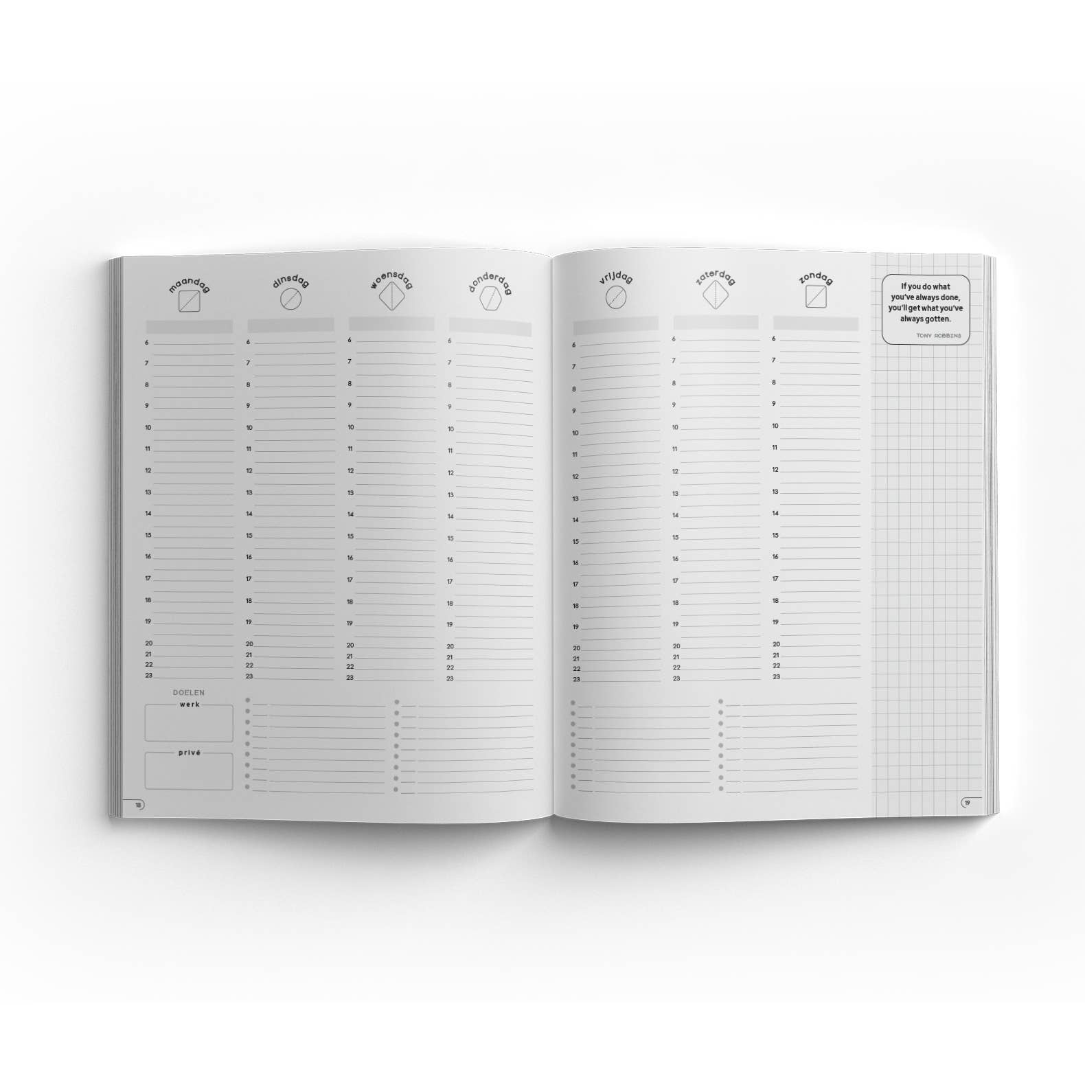 Get Your Flow - Wholesale Planner - Undated planner Crazy Curves Large7