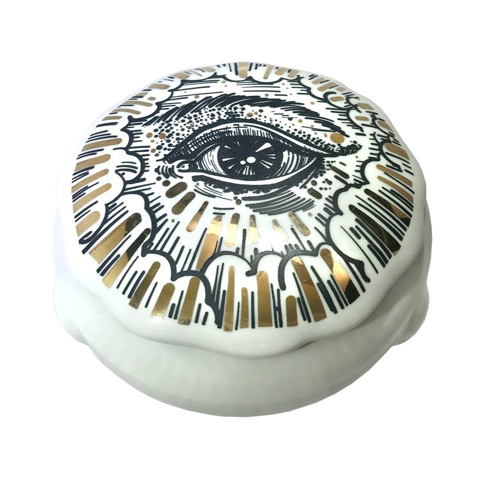 Spitfire Girl - Vendita all'ingrosso Portagioie/organizer per gioielli - Scatola in ceramica "Mystic Eye" rotonda1