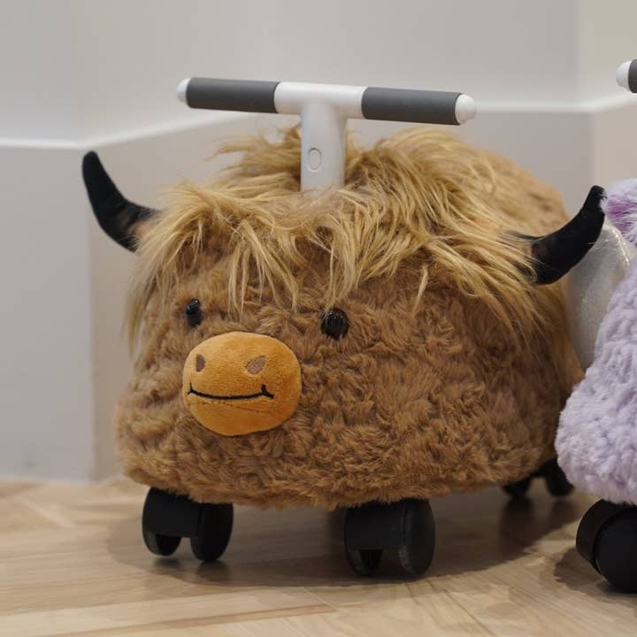 Prince Lionheart - Wholesale Inflatable Toy - Kids & Baby - Prince Lionheart Hairies Ride-On Inflatable Toy - Fun and Safe Bouncy Ride for Kids - Highland Cow: Scotch