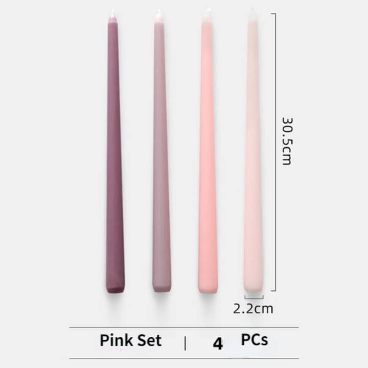IVORE.GROUP (We cover All Import duty) – wholesale Tapered candle/candlestick – 4pcs Unscented Taper Candles Set5