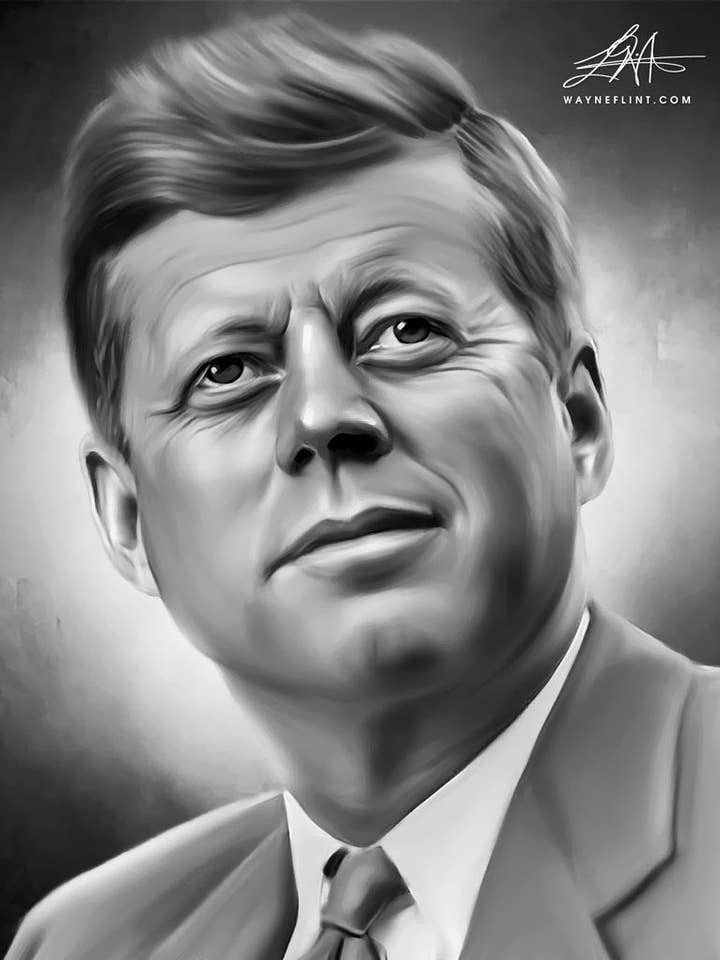 John F. Kennedy for engroshandel hos Wayne Flint Digital Portraits
