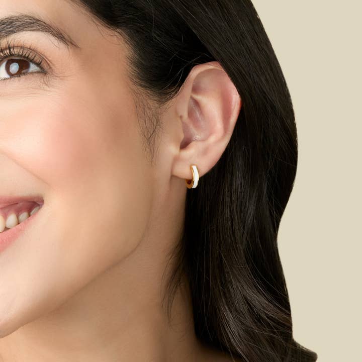 Count Me In - Aros Pequeños de Esmalte Blanco para venta al por mayor de LÚDERE