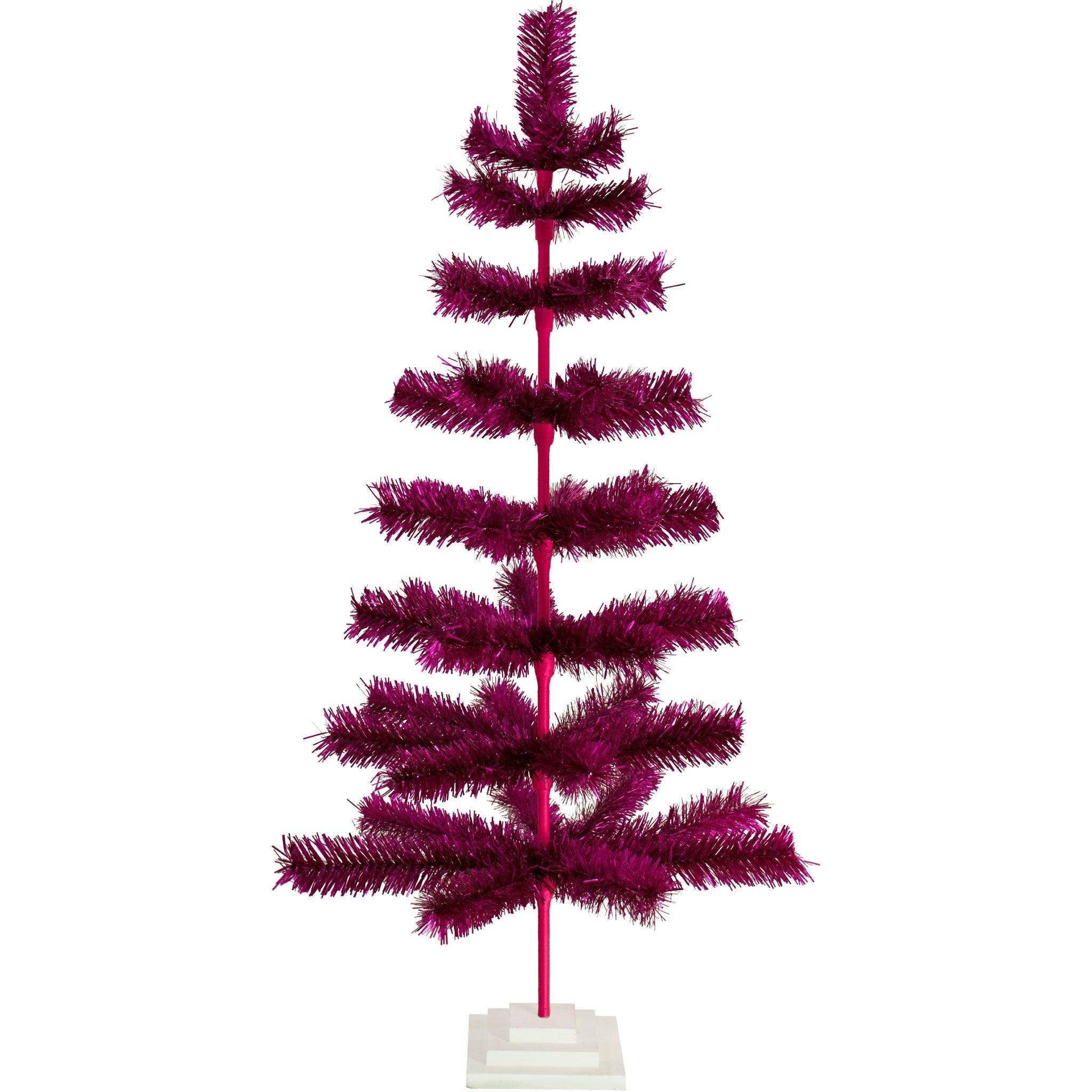 Lee Display - Wholesale Christmas Decoration - Fuchsia Tinsel Christmas Tree13