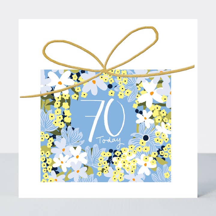 Field Day - Present Age 70 birthday card for wholesale by Rachel Ellen Designs