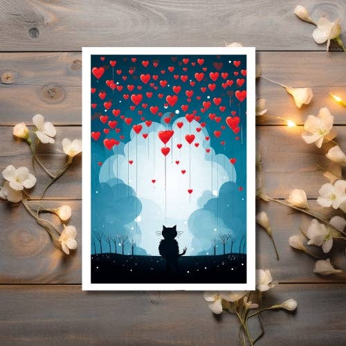 Celestial Love Whispers Greeting Card for wholesale by Zalyia Designs