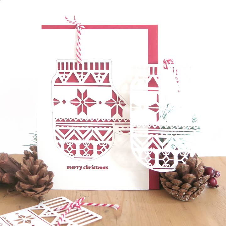 Pop ud jul slået kort, julepynt kort for engroshandel hos Chow's Stories